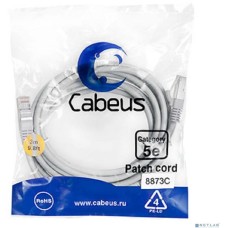 Cabeus PC-FTP-RJ45-Cat.5e-3m-LSZH Патч-корд F/UTP, категория 5е, 2xRJ45/8p8c, экранированный, серый, LSZH, 3м