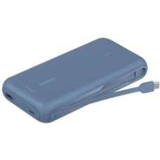 BELKIN Внешний аккумулятор BoostСharge Power Bank 20000mAh USB-A&USB-C 30W со встроенным кабелем USB-C. Цвет: синий