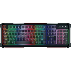 OKLICK Клавиатура Оклик 717G BLACK DEATH черный/оранжевый USB Multimedia for gamer LED (476395) кабель 1.5м