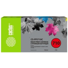 CACTUS Картридж струйный CS-PFI710C PFI-710 C голуб.пигм. (700мл) для Canon imagePROGRAF TX-2000/TX-3000/TX-4000 с чипом