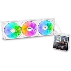 THERMALTAKE Система водяного охлаждения TH360 V3 Ultra Snow, LCD, 4-pin, ARGB, 120мм, белый, retail [cl-w476-pl12sw-a]