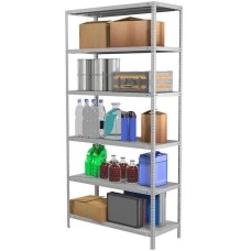 ПРАКТИК Стеллаж MS пол.:6 единая 2200x1000x400мм серый (S24199174602)