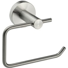 GFmark - Держатель туалетной бумаги, без экрана, из нержавеющей стали, с круглым основанием, цвет САТИН. 80002