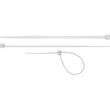 СИБИН ХС-Б, 7.6 x 300 мм, нейлон РА66, 100 шт, белые, хомуты-стяжки (3786-76-300)