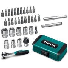 KRAFTOOL X-Drive 35, 35 предм., универсальный набор инструмента 1/4″ (27974)