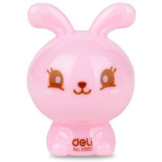 DELI Точилка для карандашей ручная Rabbit E0560 1 отверстие пластик ассорти блистер