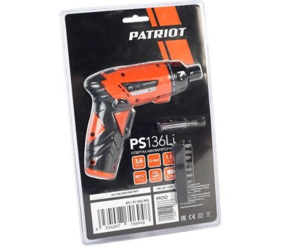 Отвертка PATRIOT 180201303 PS 136 3,6В, 1аккум