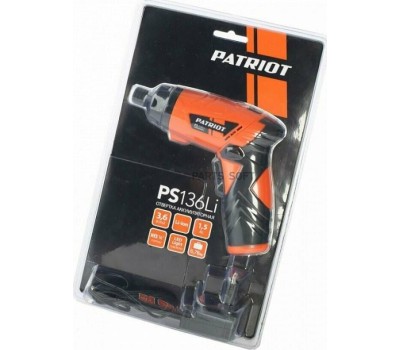 Отвертка PATRIOT 180201303 PS 136 3,6В, 1аккум