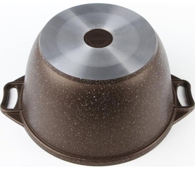 Кастрюля KUKMARA кмк42а а/пр литая 4,0л стекл/кр Кофейный мрамор