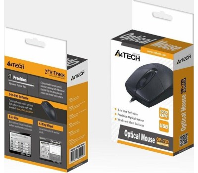 Проводная мышь A4TECH OP-720 черный оптическая (800dpi) USB1.1 (2but)