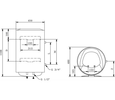 Водонагреватель накопительный электрический ARISTON PRO1 R ABS 120 V 3700522