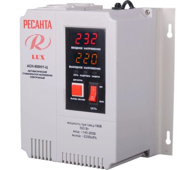 Стабилизатор напряжения РЕСАНТА АСН-500Н/1-Ц LUX