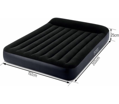 Надувные кровати INTEX Кровать надувная с подголовником, КВИН,1,52м x 2,03м x 25см, 64143 108-035