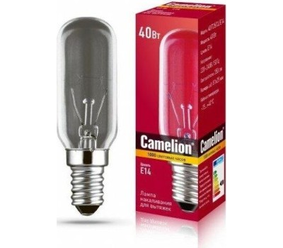 Лампа CAMELION (12984) 40/T25/CL/E14 - для вытяжек
