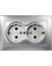 Розетка SMARTBUY (SBE-01s-16-S2-Z-c) Венера, 1-местная, серебро