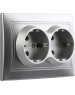 Розетка SMARTBUY (SBE-01s-16-S2-Z-c) Венера, 1-местная, серебро