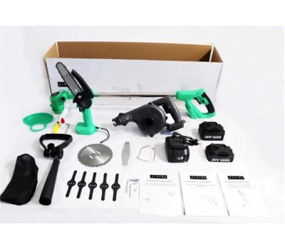 Набор инструментов ZITREK (GreenCut 20, ZKBL20, GreenSaw 20 Extra Power) 3 в 1, 1х2.0Ач, 1х4.0Ач 082-2022