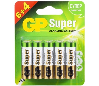 GP AA Батарейка Super Alkaline 15AA21-2CRSWC10, 10 шт