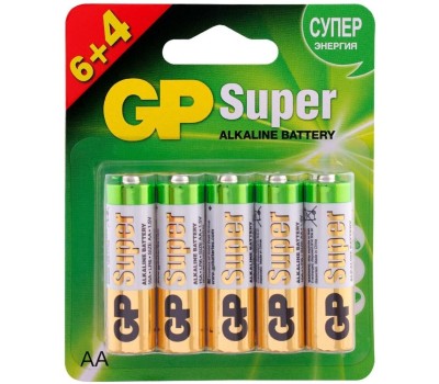 GP AA Батарейка Super Alkaline 15AA21-2CRSWC10, 10 шт