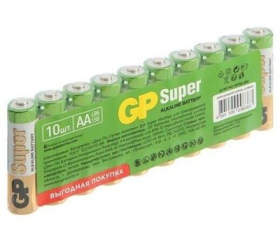 GP AA Батарейка Super Alkaline 15AA21-2CRSWC10, 10 шт