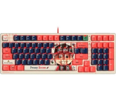 клавиатура A4TECH Клавиатура Bloody AT98 Proxy Boom, USB, бежевый + красный