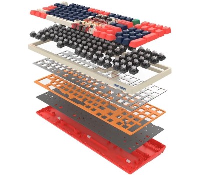 клавиатура A4TECH Клавиатура Bloody AT98 Proxy Boom, USB, бежевый + красный