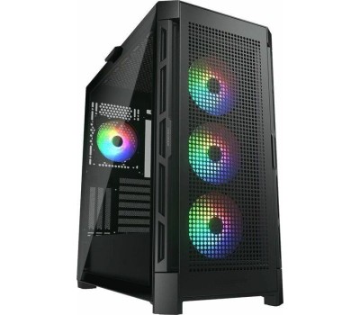 Cougar Airface Pro RGB Black 4x120MM ARGB FAN, ARGB FAN HUB, БЕЗ БП, ЧЕРНЫЙ, E-ATX