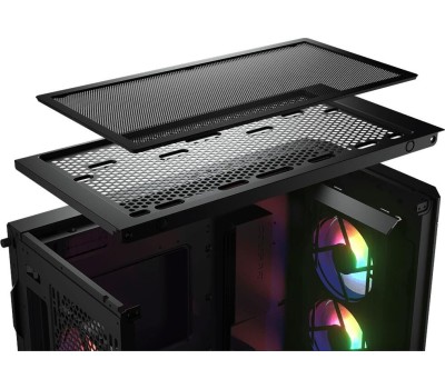 Cougar Airface Pro RGB Black 4x120MM ARGB FAN, ARGB FAN HUB, БЕЗ БП, ЧЕРНЫЙ, E-ATX