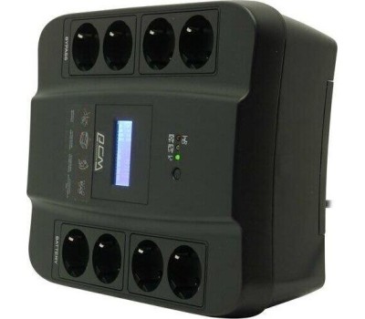 PowerCom Spider SPD-550U LCD ИБП {Line-Interactive, 550VA / 330W, 8xEURO: 4 с резервным питанием, 4 с фильтрацией, USB} (1138685)