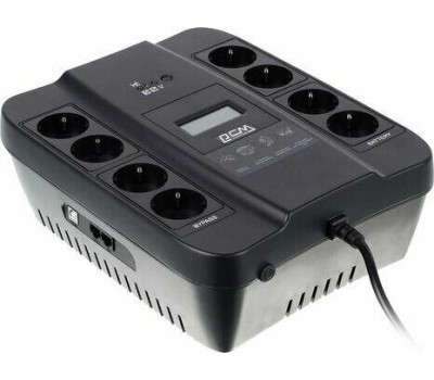 PowerCom Spider SPD-550U LCD ИБП {Line-Interactive, 550VA / 330W, 8xEURO: 4 с резервным питанием, 4 с фильтрацией, USB} (1138685)
