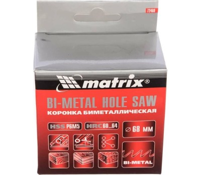 Коронка MATRIX Коронка Bimetal, 68 мм 72468