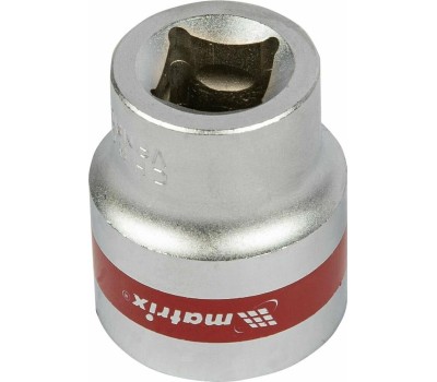 Головка торцевая MATRIX Головка торцевая, 24 мм, шестигранная, CrV, под квадрат 1/2, хромированная 13124