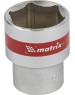 Головка торцевая MATRIX Головка торцевая, 24 мм, шестигранная, CrV, под квадрат 1/2, хромированная 13124