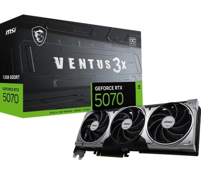 Видеокарта MSI Видеокарта NVIDIA GeForce RTX 5070 RTX 5070 12G VENTUS 3X 12ГБ Ventus 3X, GDDR7, Ret