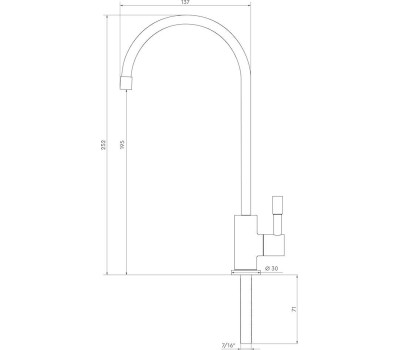 Аксессуар БАРЬЕР А028Р08 Кран для чистой воды Барьер, цвет черный матовый