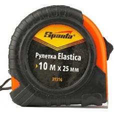 Рулетки SPARTA Рулетка Elastica, 10 м х 25 мм, обрезиненный корпус 31314