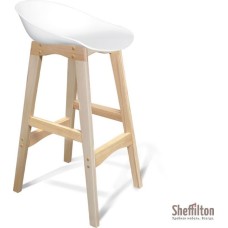 Стул барный SHEFFILTON Стул барный SHT-ST19/S65 белый/прозрачный лак