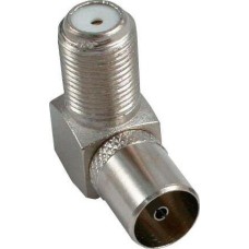 Переходник СИГНАЛ (11582) Переходник F гн. - TV гн. метал. угл