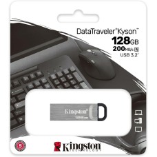 KINGSTON Флеш Диск 128GB DataTraveler Kyson DTKN/128GB USB3.2 серебристый/черный