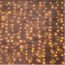 Гирлянда NEON-NIGHT (235-096) ДОЖДЬ 3х2 м, прозрачный ПВХ, 240 LED, теплый белый, IP20, с контроллером, не соединяется