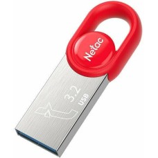 NETAC Флешка USB UM2 32ГБ, USB3.2, серебристый и красный [nt03um2n-032g-32re]