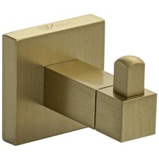 Аксессуары для ванной комнаты GFMARK 93114 Крючок одинарный, из нержавеющей стали, с квадратным основанием, цвет МАТОВОЕ ЗОЛОТО