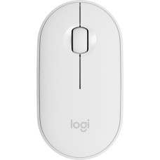 LOGITECH Мышь беспроводная Pebble M350, Bluetooth/Радио, оптическая, USB, 1000dpi, белый [910-005541]