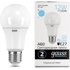 GAUSS Упаковка ламп LED E27, груша, 12Вт, 10 шт. [23232]
