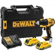 Дрель DEWALT Дрель-шуруповерт DCD708D2T-QW, 2Ач, с двумя аккумуляторами