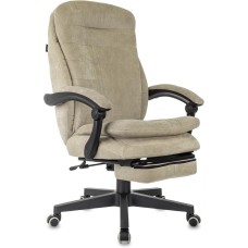 Кресло компьютерное БЮРОКРАТ Кресло руководителя T-9950MSG-F Fabric песочный Light-21 крестов. пластик подст.для ног