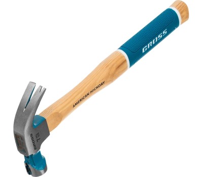 GROSS Молоток-гвоздодер, 200 г, угол 45, магнит, обрезиненная рукоятка American hickory 10414