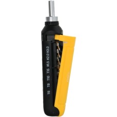 DELI Многофункциональная отвертка с трещоткой + набор из 12 бит DL240013D биты Cr-V (PH00, PH0, PH1, SL2, SL3, T6, T8, T10, T15, H1.5, H2, H3), трещотка 30 зубьев, противоскользящая рукоятка