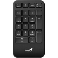 GENIUS Цифровая клавиатура беспроводная NumPad 1000 /бесшумная/шоколадные клавиши/21 клавиша/Backspace/USB Plug & Play/2.4 ГГц/черный (31320003400)