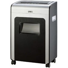 DELI Шредер 9914 черный (секр.P-5) фрагменты 6лист. 21лтр. скрепки скобы пл.карты CD